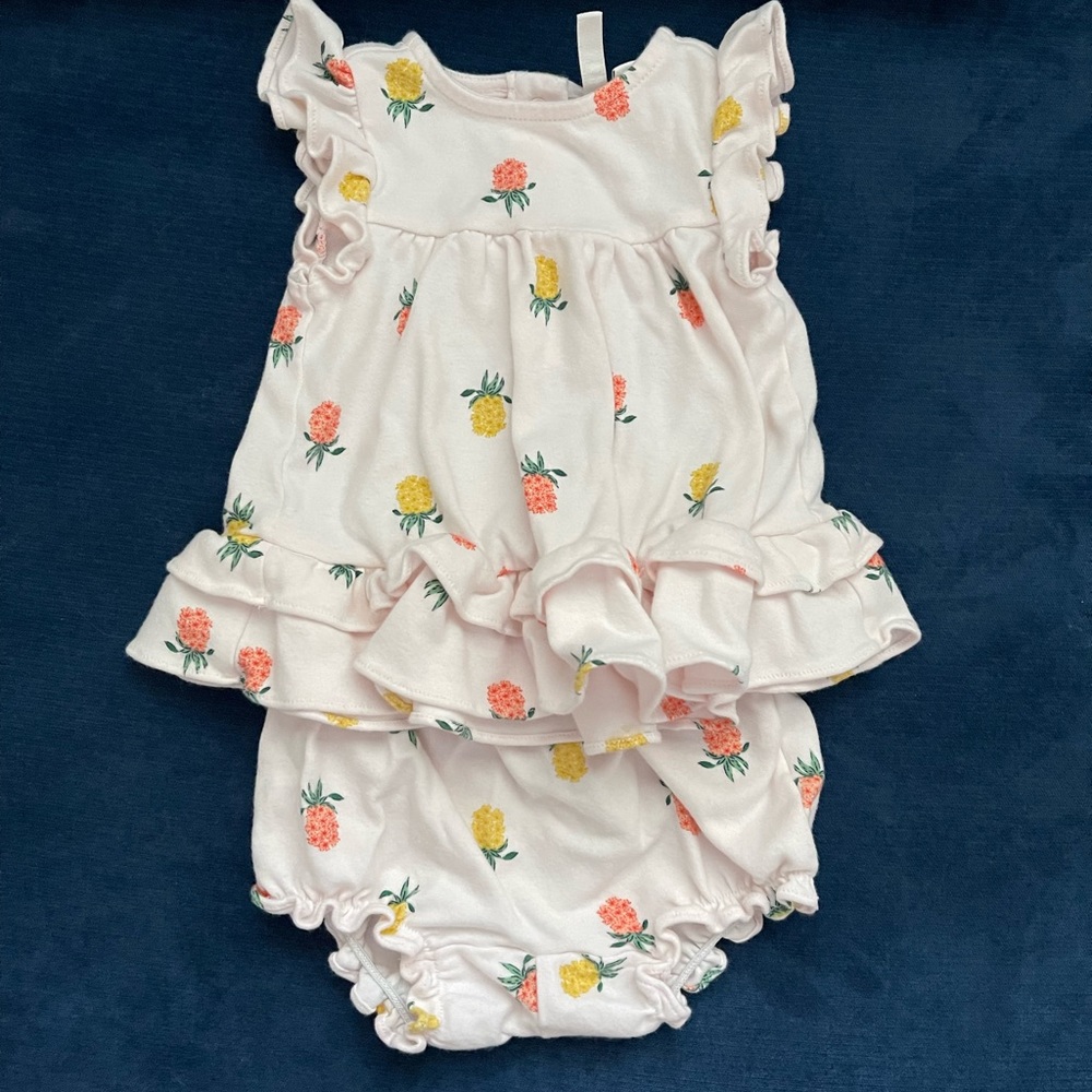Janie and Jack baby girl’s diaper set